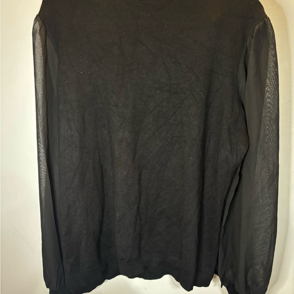 Adrianna Papell Black Knit Top